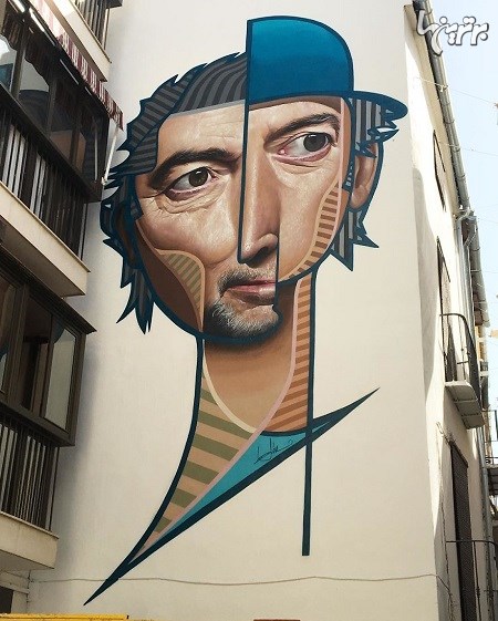 نقاشی های دیواری با الهام از پیکاسو و ترکیب کوبیسم و رئالیسم