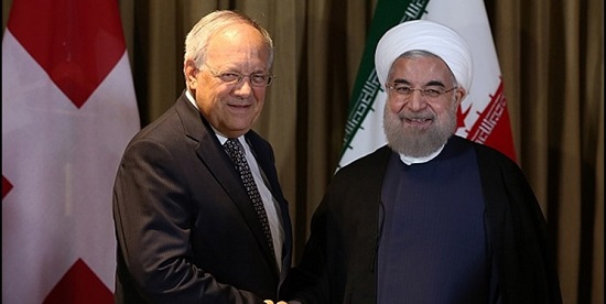 رئیس‌جمهور سوییس با روحانی دیدار و گفت‌وگو کرد