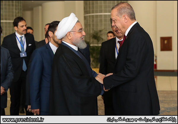 دیدار اردغان با روحانی در حاشیه نشست تهران