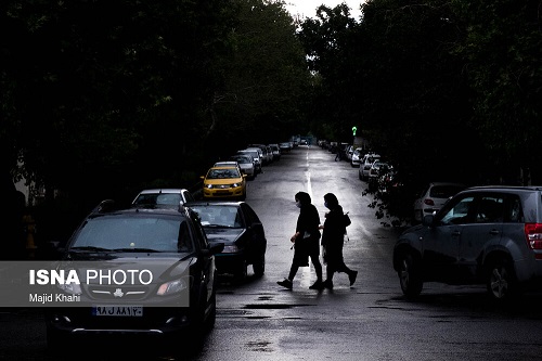 بارش باران بهاری در تهران