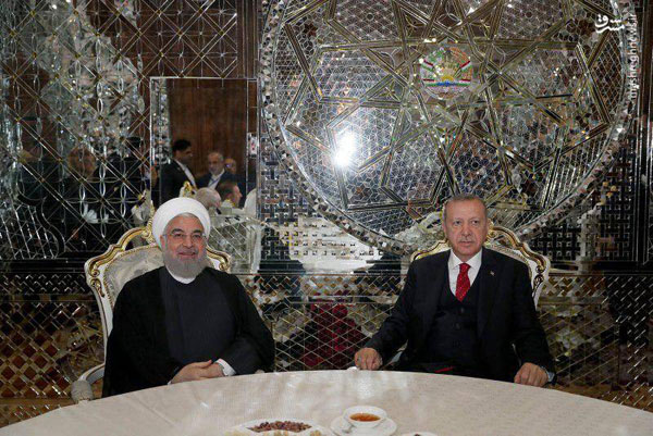 دیدار اردوغان و روحانی در تاجیکستان