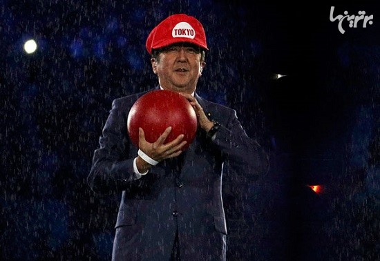 لباس جالب نخست وزیر ژاپن در اختتامیه بازی های المپیک