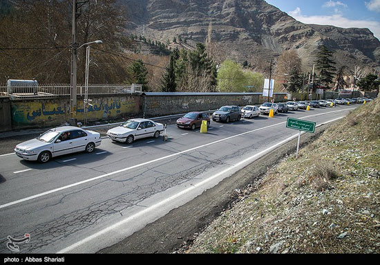عکس: ترافیک سنگین در جاده چالوس