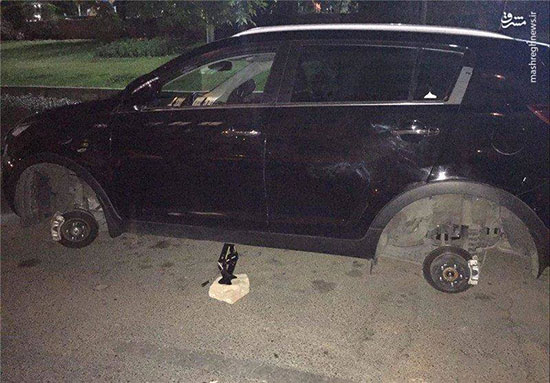 سرقت لاستیک خودروهای لوکس در تهران