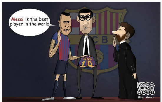 کاریکاتور: شرط اول حضور در بارسلونا