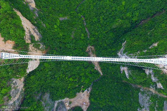 پل های شیشه ای بر فراز دره های چین‎