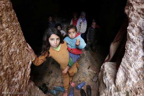 پناهگاه های زیر زمینی در سوریه +عکس
