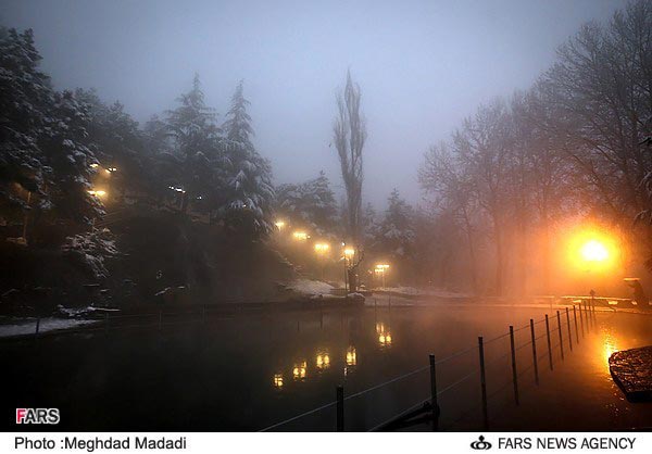 گزارش تصویری از شب سرد زمستانی تهران