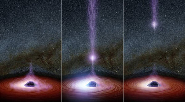 خروج شی درخشان از سیاهچاله برای اولین بار