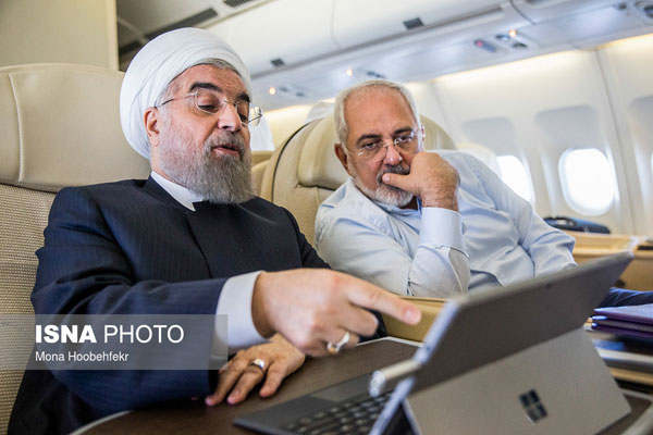 حال و هوای هواپیمای روحانی در راه نیویورک