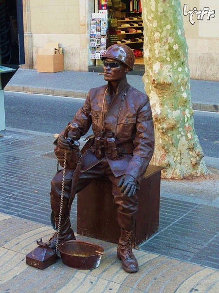 مجسمه های زنده در بارسلونا