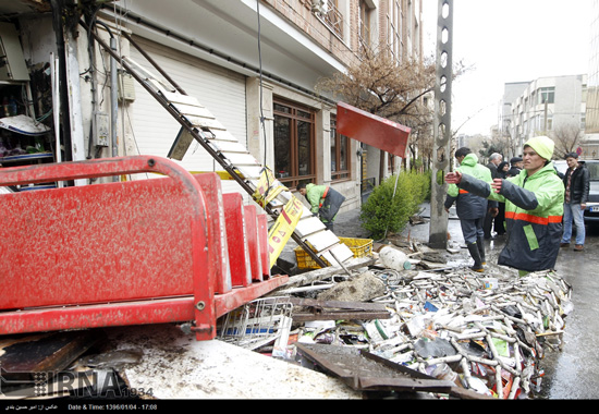 انفجار یک واحد تجاری در خیابان میرداماد