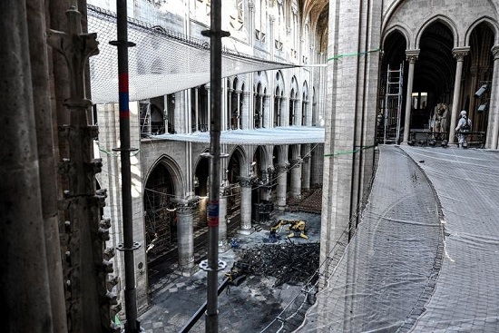 بازسازی کلیسای نوتردام شروع شد‎
