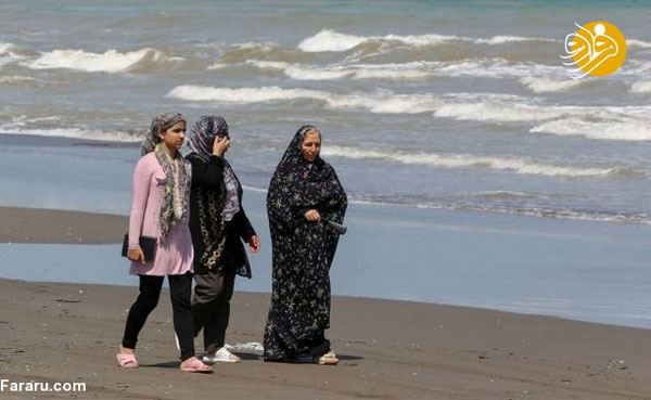 تصاویری از لذت ایرانیان در ساحل دریای خزر