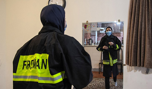 اولین گروه زنان آتش‌نشان در شیراز