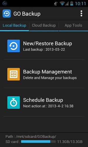 دانلود برنامه GO Backup برای اندروید