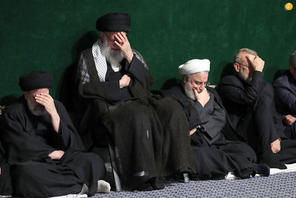 روحانی، لاریجانی و رئیسی در کنار رهبر انقلاب