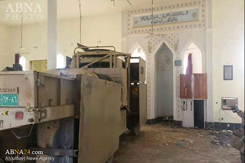 عکس: مخفی کردن خودرو داعش در مسجد!