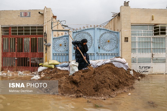 سیلاب در روستای سید عباس در شوش