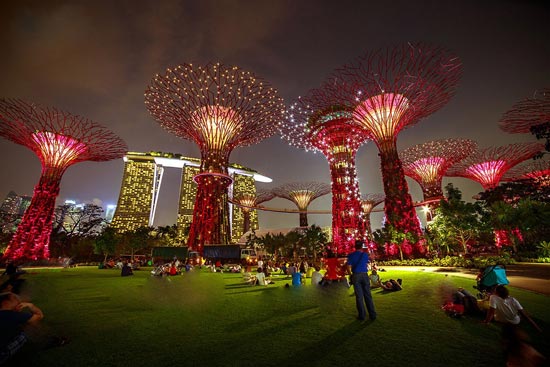 باغ معلق باشکوه و زیبا در سنگاپور +عکس