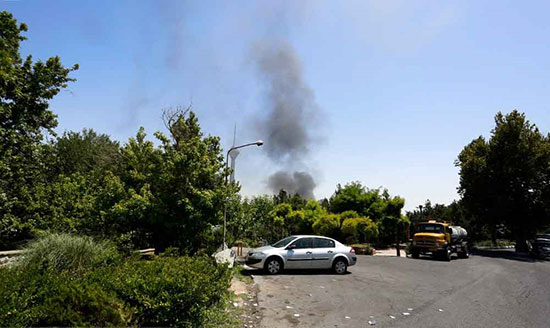 آتش سوزی در محل تجمع معتادان در شهرک غرب