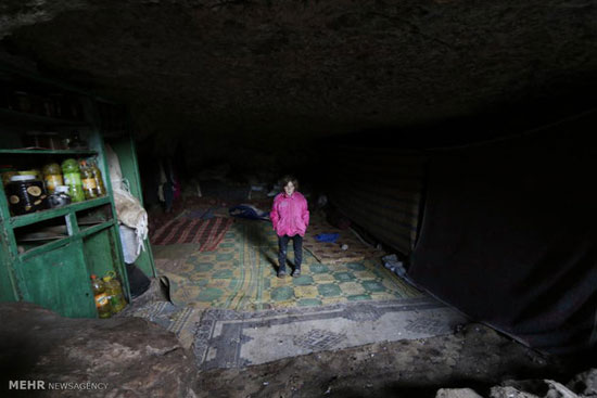 پناهگاه های زیر زمینی در سوریه +عکس