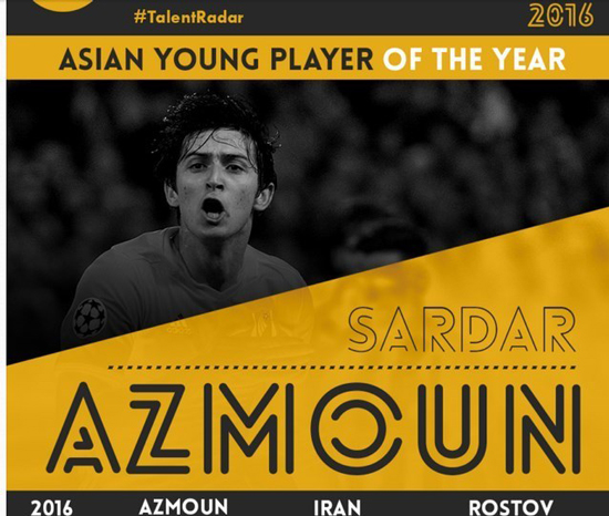 آزمون بهترین بازیکن جوان سال 2016 آسیا شد