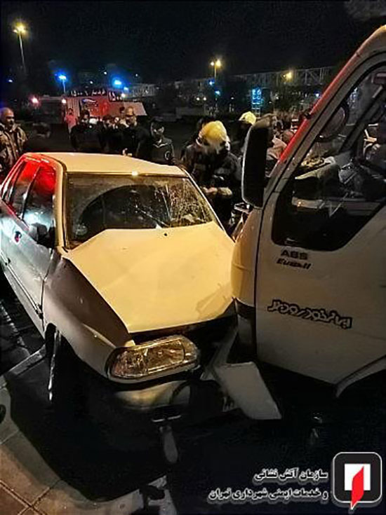 مرگ راننده‌ی پراید در تصادف هولناک تهرانپارس