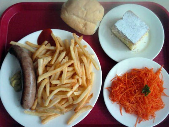 غذای مدرسه دانش آموزان در کشورهای مختلف