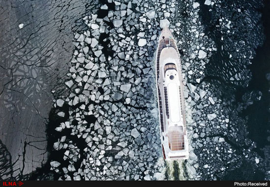 یخ بستن رودخانه‌ی مسکو