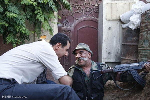 عکس: اسد در خط مقدم نبرد با تکفیری ها