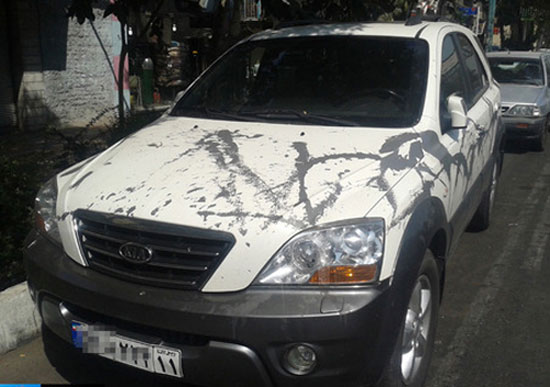 تصاویر: انتقام از خودروی لوکس در تهران