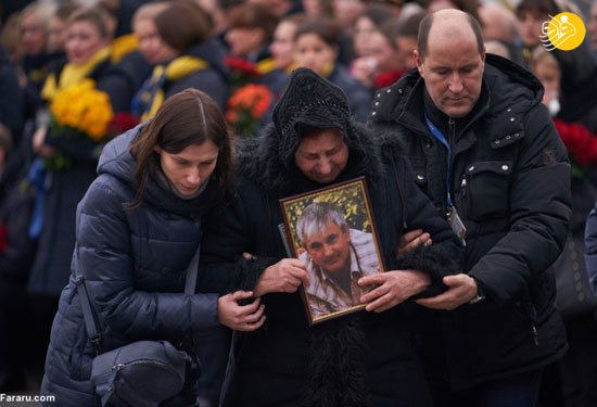 تشییع ۱۱ جان باخته اوکراینی سقوط هواپیما
