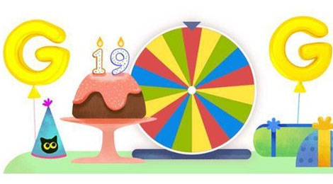 جشن تولد 19 سالگی گوگل