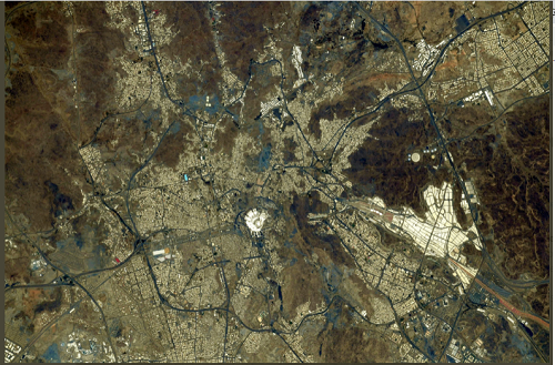 تصویر فضانورد ژاپنی از مکه و مسجدالحرام