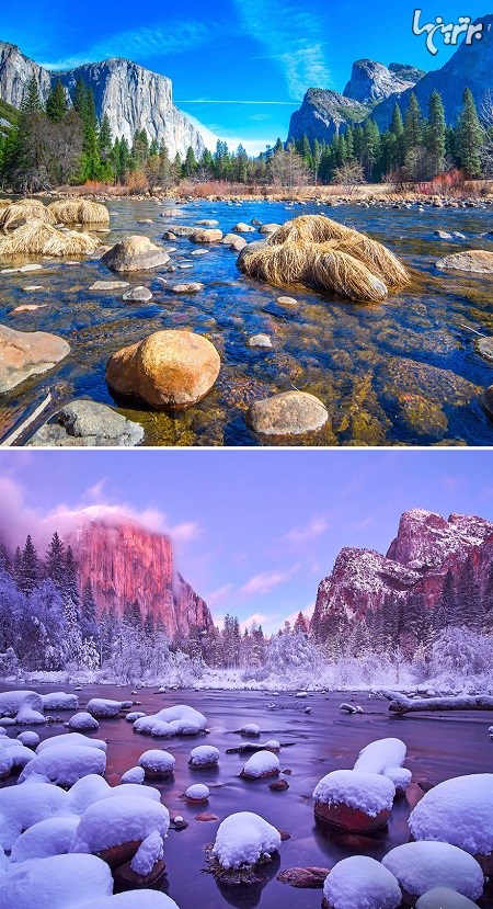 تصاویر قبل و بعد از تحولات زیبای زمستانی