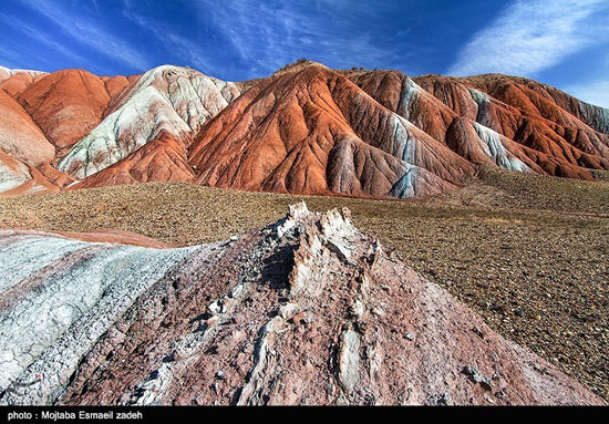 کوه های رنگی زیبا در آذربایجان +عکس
