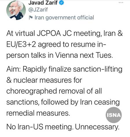 ظریف:  دیداری بین ایران و آمریکا انجام نمی‌شود