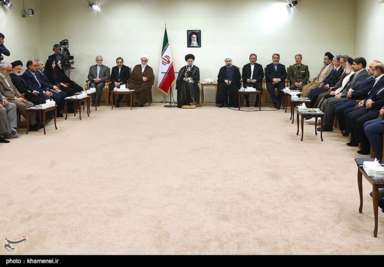 دیدار روحانی و اعضای هیئت دولت با  رهبر انقلاب
