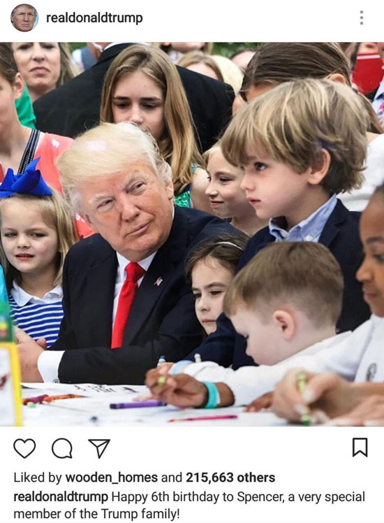 تبریک ترامپ برای تولد نوه ۶ ساله‌اش