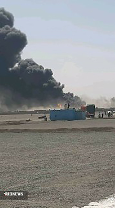 آتش‌سوزی در گمرک مرزی افغانستان با ایران