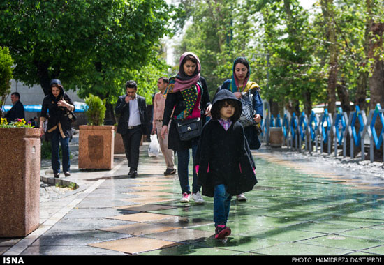 تصاویری از بارش باران بهاری در تهران