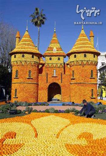 ساخت برج ایفل از پرتقال و لیمو!  + عکس