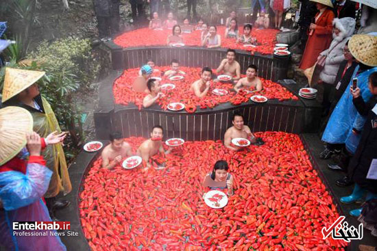 مسابقه خوردن فلفل قرمز در چین
