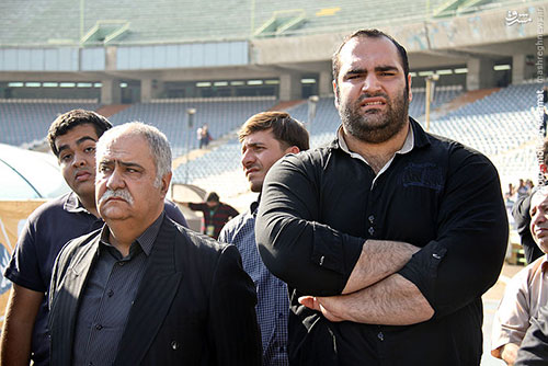 عکس: قویترین مرد دنیا در تشییع هادی نوروزی