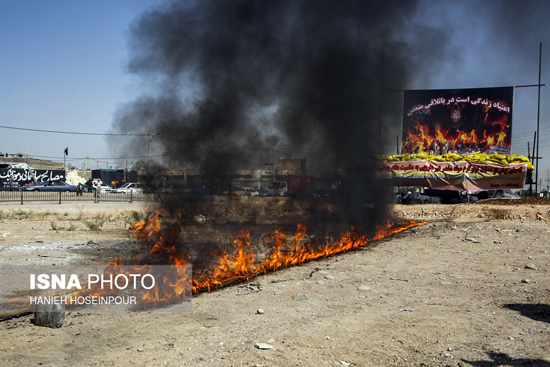 عکس: امحای 5500 کیلو مواد مخدر در شیراز