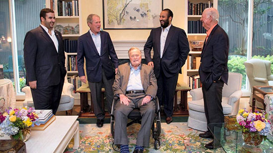 دیدار بن‌سلمان با خانواده بوش