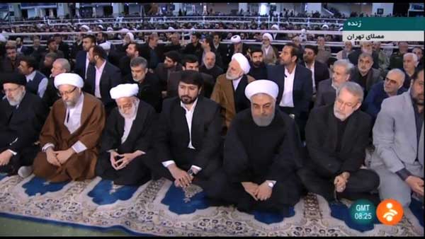 روحانی و لاریجانی در نمازجمعه تهران