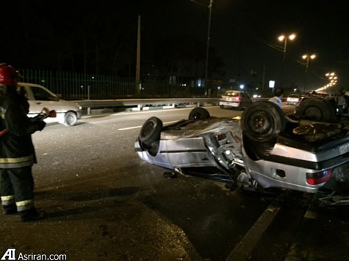 عکس: تصادف سنگین پژو در خیابان دماوند