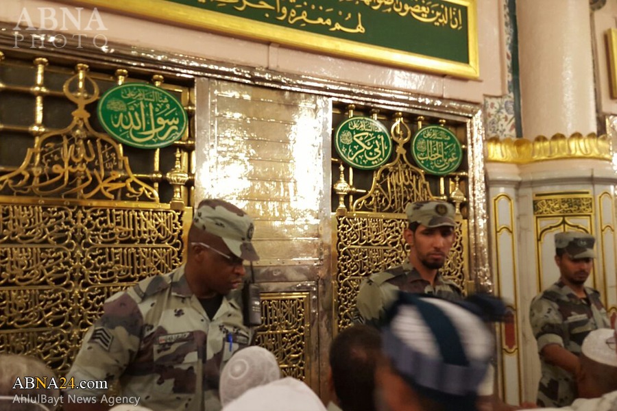 سربازان سعودی مانع زیارت حجاج +عکس